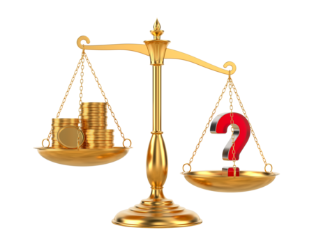Scale on white background. Isolated 3D illustration