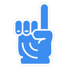 Foam Hand Icon Style