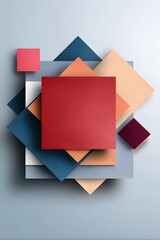 Abstract layered square composition