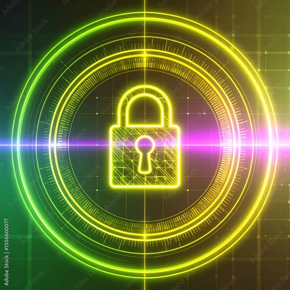 Poster abstract background animation lock security concept