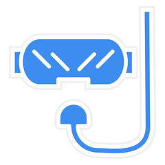 Fototapeta premium Diving Mask Icon Style
