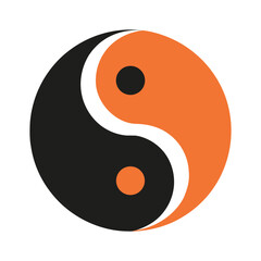 yin yang icon on white background
