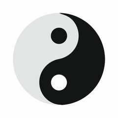 yin yang icon on white background