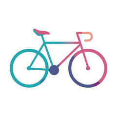 Fototapeta premium Gradient Modern Bicycle Vector on White Background, Stylish Gradient Bike Illustration 