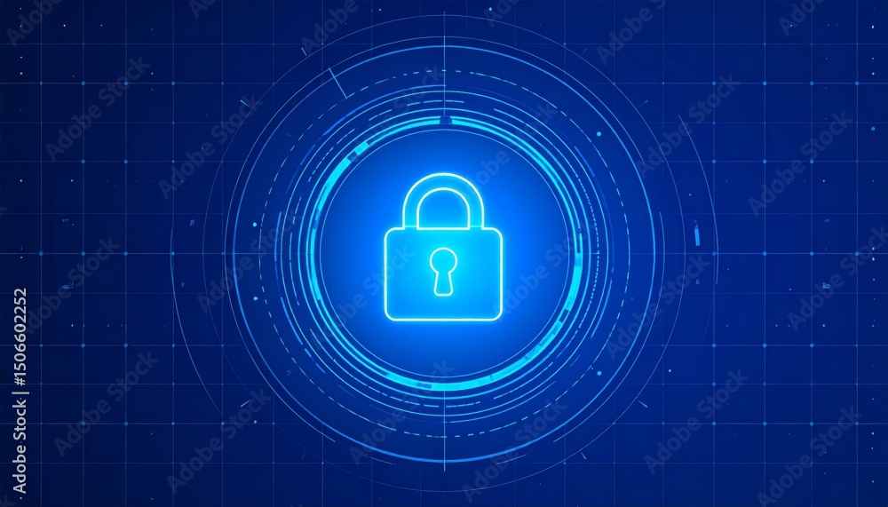 Poster abstract background animation lock security concept