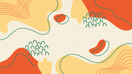 Hand Drawn Flat Vector Background