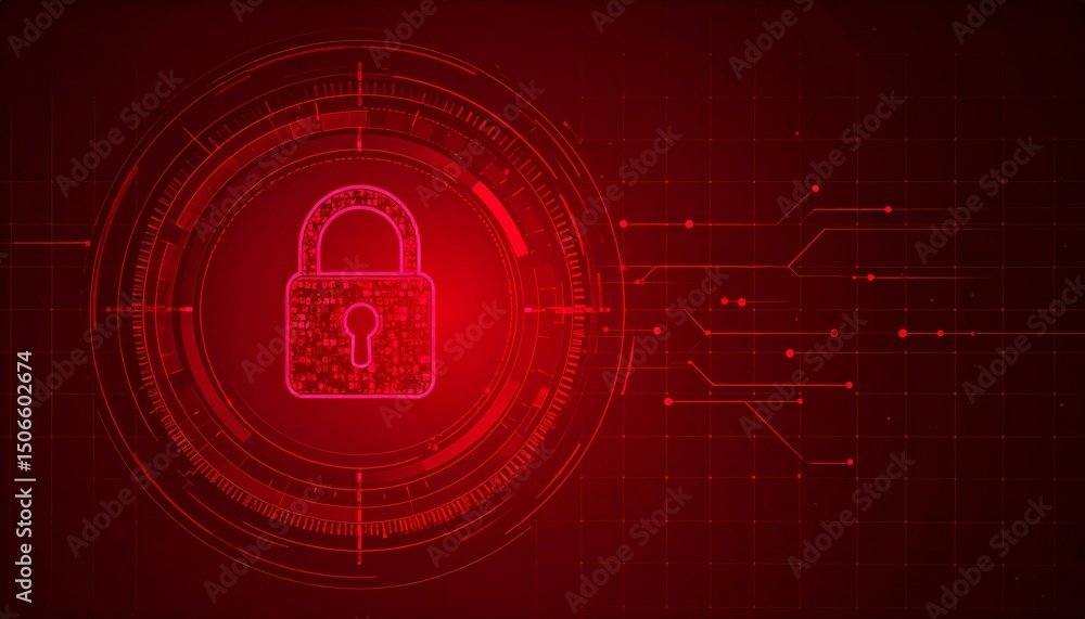 Poster abstract background animation lock security concept