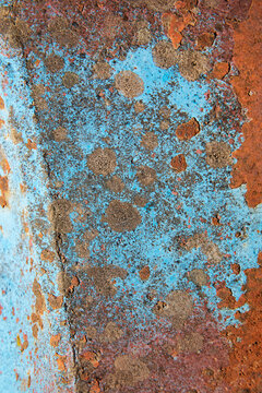 rusty metal blue background surface texture