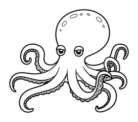 funny octopus cartoon vector illustration © Aisha Kudorova