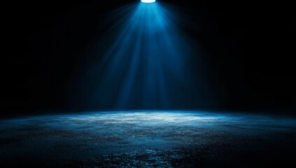 Dramatic Blue Spotlight Stage or Abstract Presentation, Backdrops, Stage Lighting
