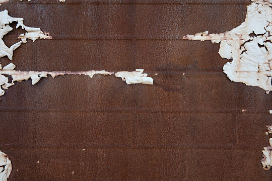 Old rusty metal wall for background texture surface