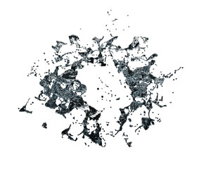 Dynamic Water Burst isolated on white