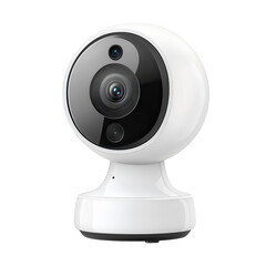 Safeguarding memories with a vigilant indoor security camera ensuring on transparent background
