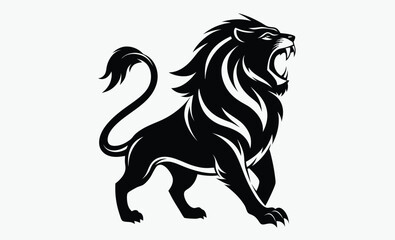 Roaring Lion Silhouette Icon