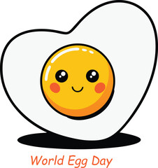 Joyful cartoon egg characters with happy yellow faces in cups and bowls