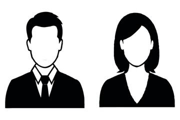 Fototapeta premium User Profile Vector Silhouettes Set