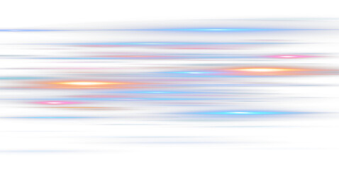 Speed Effect with Blue Light Lines – Motion Trail Vector on White Background, Abstract Fast Movement Design, Glowing Stripes for Tech Banner, Futuristic Dynamic Energy Illustration.PNG