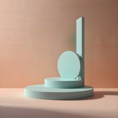 3D product podium with soft natural lighting