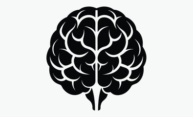 Brain Silhouette Vector Icon
