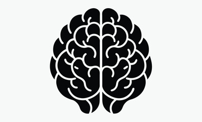 Brain Silhouette Vector Icon