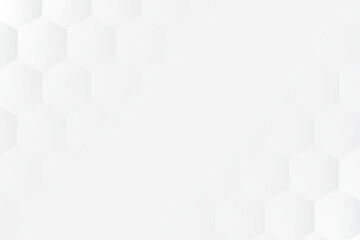 Abstract trendy technology of gradient white and gray hexagonal element pattern artwork design background. Use for ad, poster, presentation, print, artwork. illustration vector 