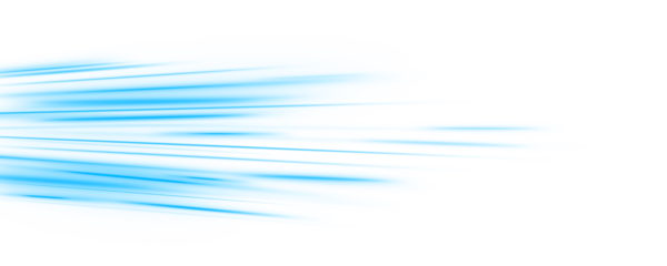 Speed Lines Light Effect – Motion Streaks in Blue on White and Blue Backgrounds, Abstract Glowing Trails for Banner Design, Modern Tech Style, and Dynamic Vector Elements PNG