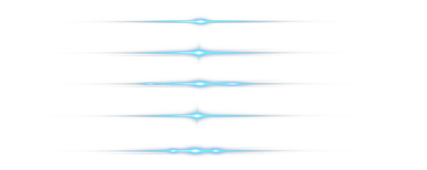 Bright Blue Lens Flare PNG – Glowing Light Burst Isolated on Transparent Background, Cutout Sunray Effect, Realistic Overlay Glow, Optical Flash Beam for Digital Design and Editing