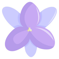 Flat Minimal Freesia Flower 