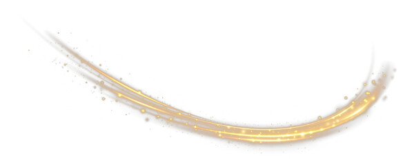 Glowing Golden Spiral Light Trail Effect – Abstract Twisting Shine, Sparkling Energy Line, Futuristic Speed Glow, Magic Swirl Motion Design with Transparency for Illustration or Banner.PNG