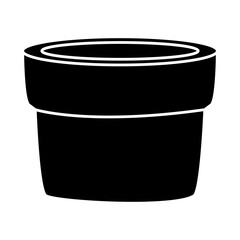 Flower pot icon vector. Pot illustration sign. Flowerpot symbol or logo.