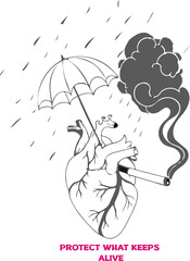 World no tobacco day vector art 