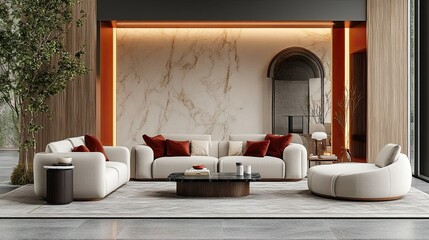 Luxurious 3D Room Set for Product Showcases