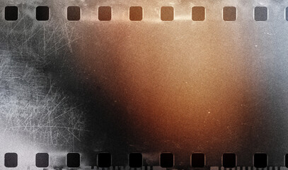 Vintage distressed old photo light leaks, film grain, dust and scratches texture overlay with vignette border. Dirty grunge analog 8k widescreen retro effect background