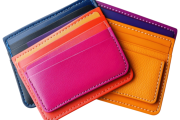 Colorful leather cardholders