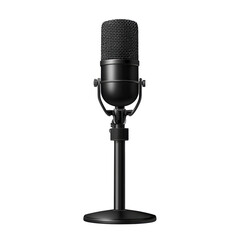 Captivating vintage microphone ready for a powerful performance poised for on transparent background