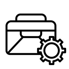 Work Portfolio Vector Line Icon Design