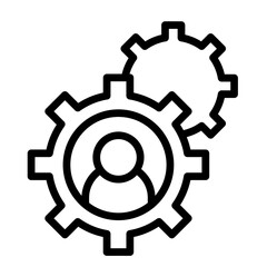 Corporate Training Vector Line Icon Design