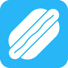 HotDog icon vector image. Suitable for mobile apps, web apps and print media.