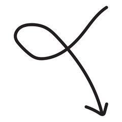 Sketchy Directional Arrow - Doodle Icon