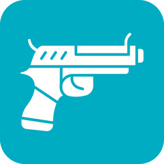 Pistol icon vector image. Suitable for mobile apps, web apps and print media.
