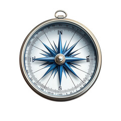 Guiding light of a vintage compass charting new courses and finding true on transparent background