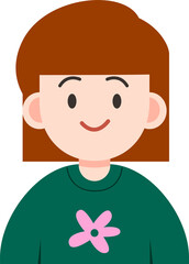 Woman or female portrait cartoon for illustration, web, profile and avatar