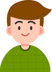 Man or male portrait cartoon for illustration, web, profile and avatar