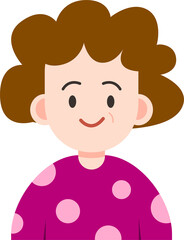 Woman or female portrait cartoon for illustration, web, profile and avatar