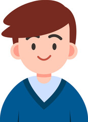 Man or male portrait cartoon for illustration, web, profile and avatar