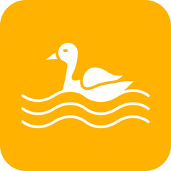 Water and Birds icon vector image. Suitable for mobile apps, web apps and print media.