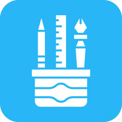 Writing Equipment icon vector image. Suitable for mobile apps, web apps and print media.