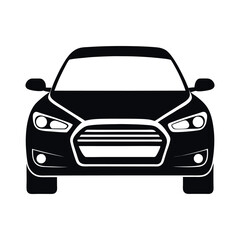 Obraz premium Car icon vector front view