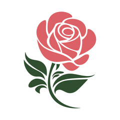 Rose logo design, colorful rose design, professional rose vector design