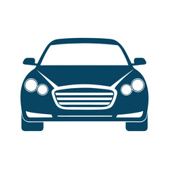 Car icon vector front view